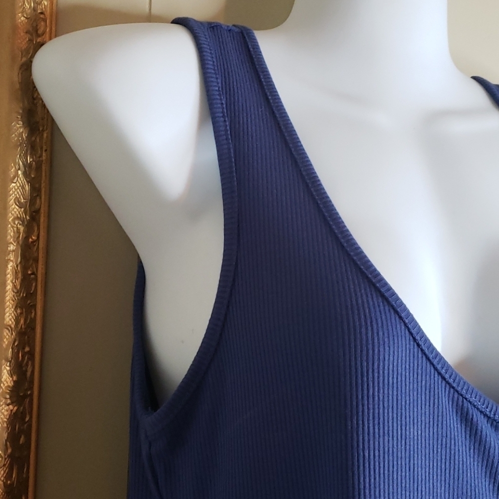C&V Blue Ribbed Dress - Picture 4 of 8